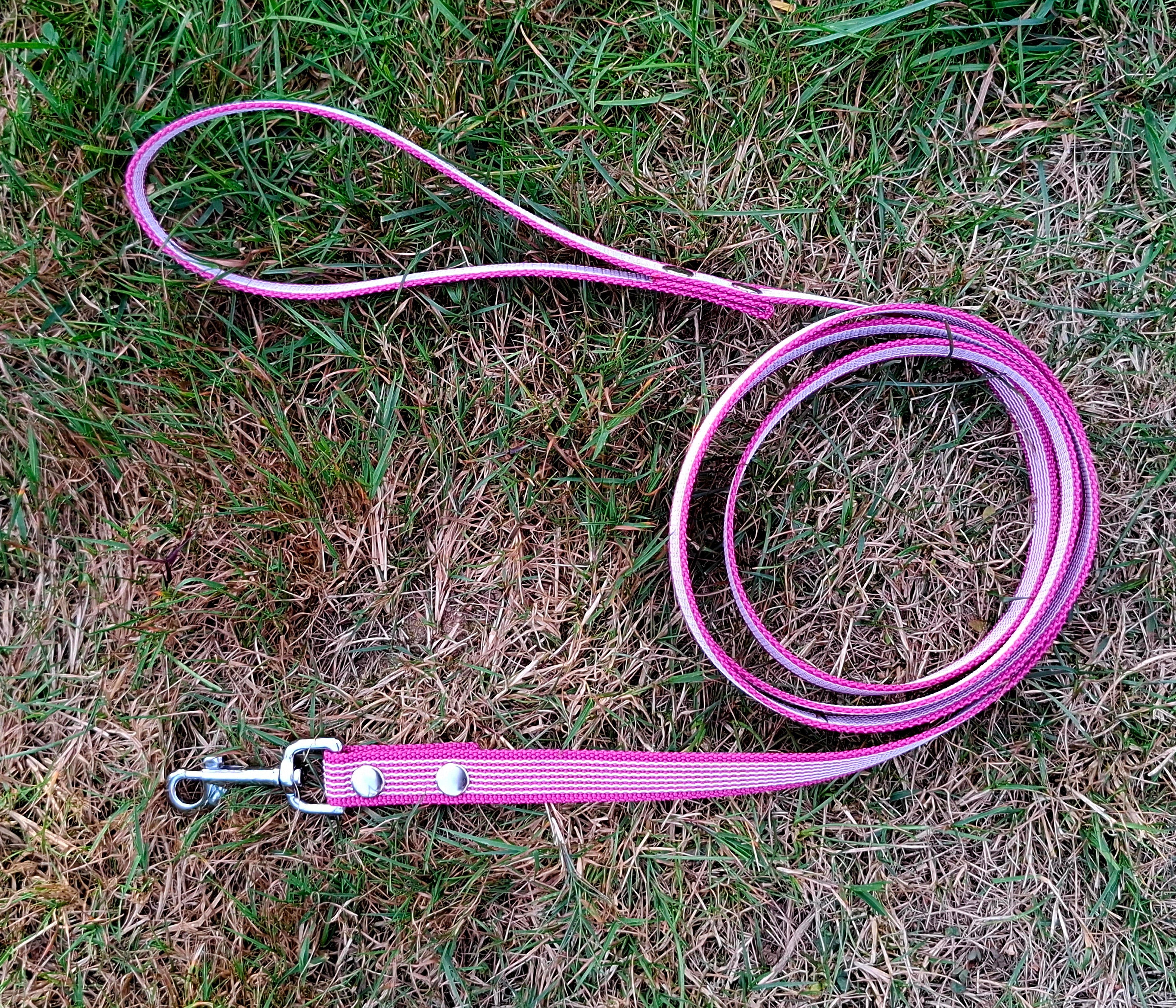 Antiglidkoppel 20mm x 200cm cerise/vit, ÄLDRE UTGÅENDE VARIANT