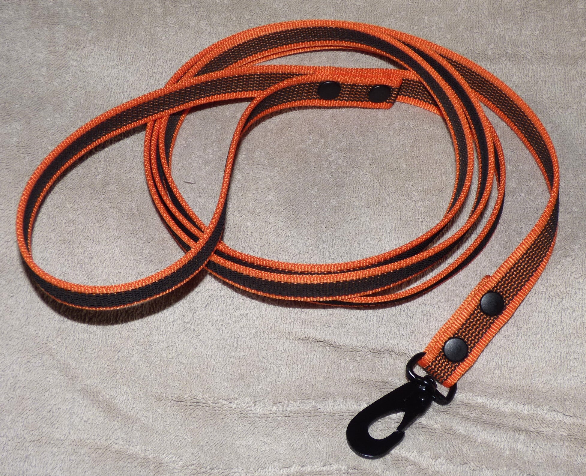 Antiglidkoppel 20mm x 200cm orange, med svart karbinhake